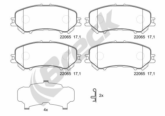 Set placute frana,frana disc 22065 00 701 00 BRECK